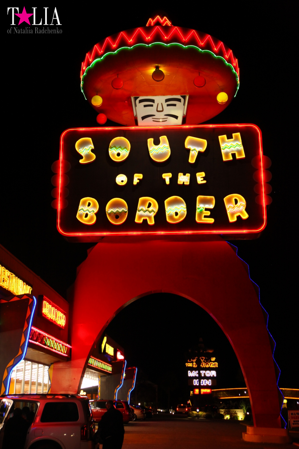 ''South of the Border". The middle of the way from New York to Miami by car